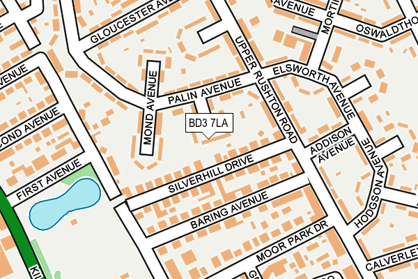 BD3 7LA map - OS OpenMap – Local (Ordnance Survey)