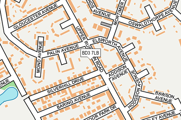 BD3 7LB map - OS OpenMap – Local (Ordnance Survey)