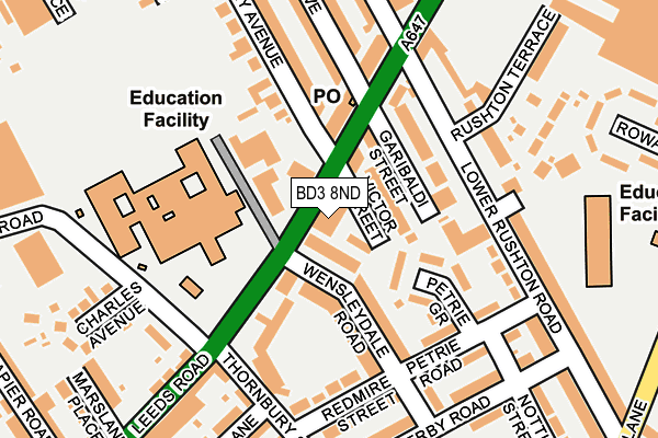 Map of PEARL CATERING AND EVENT LTD at local scale