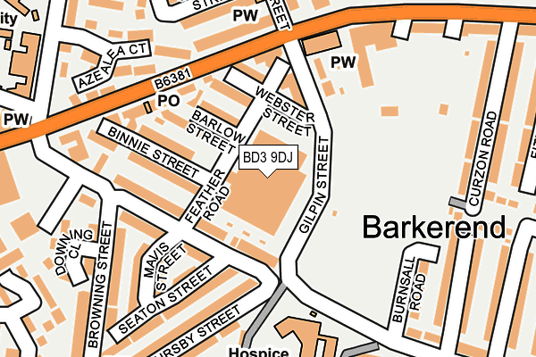 BD3 9DJ map - OS OpenMap – Local (Ordnance Survey)