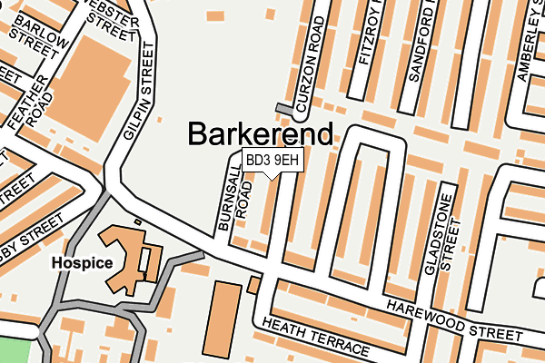 BD3 9EH map - OS OpenMap – Local (Ordnance Survey)