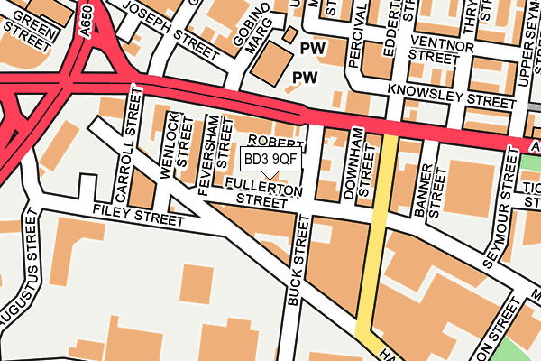 BD3 9QF map - OS OpenMap – Local (Ordnance Survey)