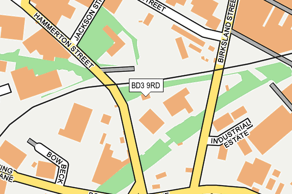 BD3 9RD map - OS OpenMap – Local (Ordnance Survey)