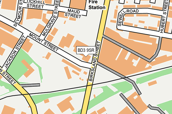 BD3 9SR map - OS OpenMap – Local (Ordnance Survey)