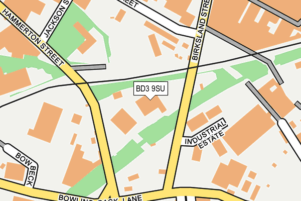 BD3 9SU map - OS OpenMap – Local (Ordnance Survey)