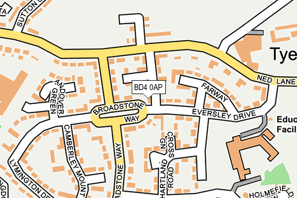 BD4 0AP map - OS OpenMap – Local (Ordnance Survey)