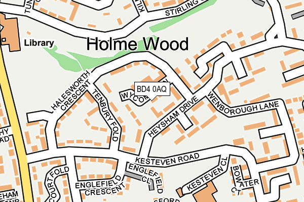 BD4 0AQ map - OS OpenMap – Local (Ordnance Survey)