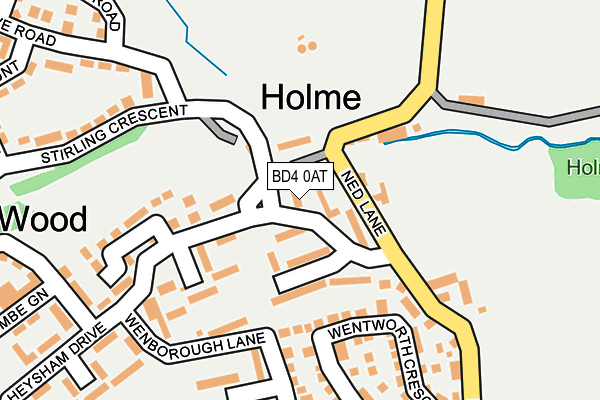 BD4 0AT map - OS OpenMap – Local (Ordnance Survey)