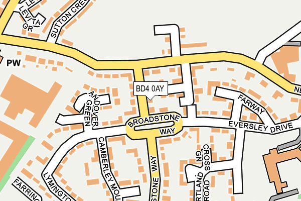 BD4 0AY map - OS OpenMap – Local (Ordnance Survey)