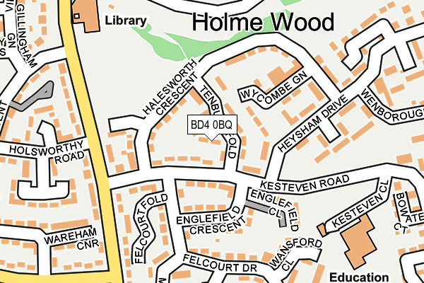 BD4 0BQ map - OS OpenMap – Local (Ordnance Survey)