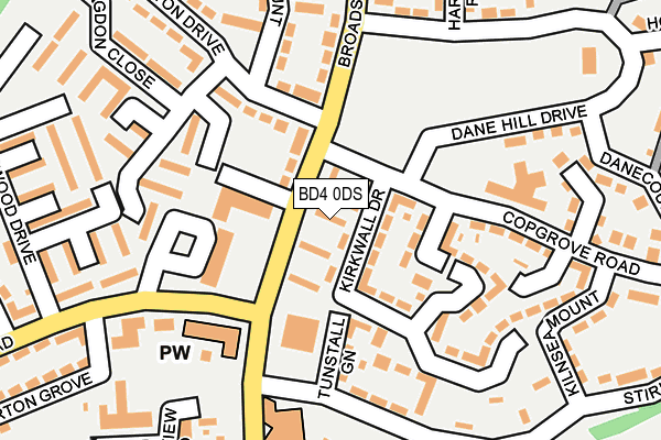 BD4 0DS map - OS OpenMap – Local (Ordnance Survey)