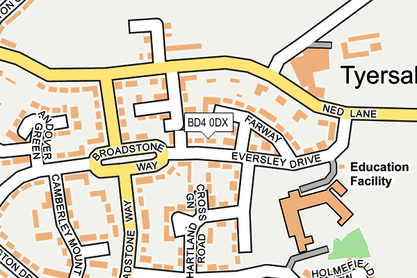 BD4 0DX map - OS OpenMap – Local (Ordnance Survey)