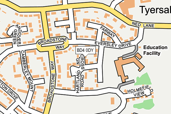 BD4 0DY map - OS OpenMap – Local (Ordnance Survey)