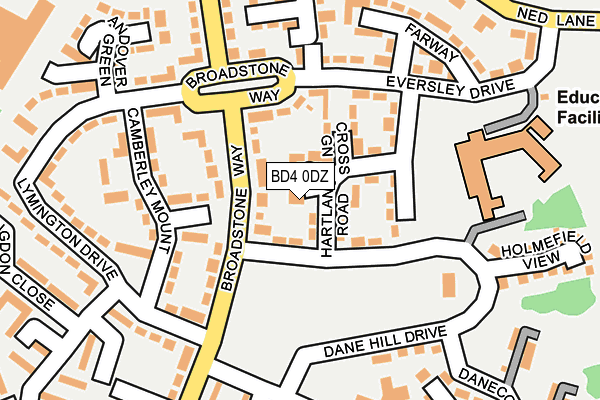 BD4 0DZ map - OS OpenMap – Local (Ordnance Survey)