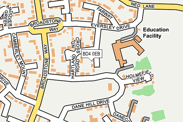 BD4 0EB map - OS OpenMap – Local (Ordnance Survey)