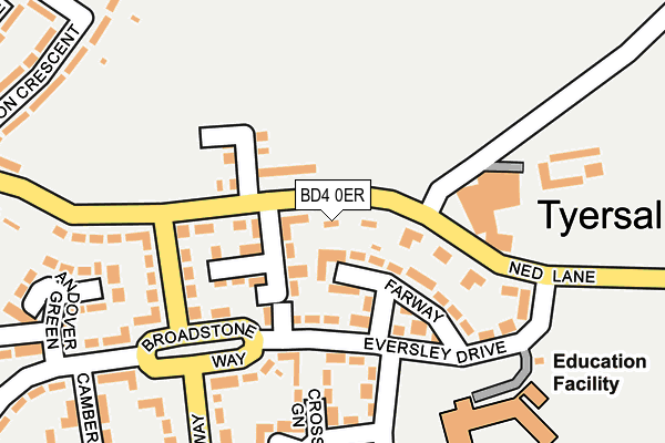 BD4 0ER map - OS OpenMap – Local (Ordnance Survey)