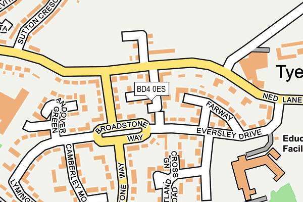 BD4 0ES map - OS OpenMap – Local (Ordnance Survey)