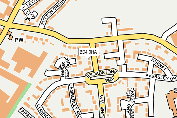 BD4 0HA map - OS OpenMap – Local (Ordnance Survey)