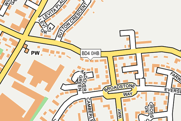 BD4 0HB map - OS OpenMap – Local (Ordnance Survey)