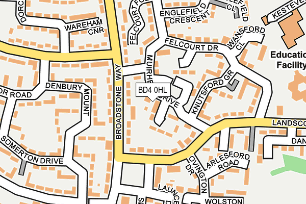 BD4 0HL map - OS OpenMap – Local (Ordnance Survey)