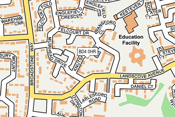 BD4 0HR map - OS OpenMap – Local (Ordnance Survey)