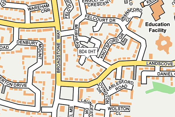 BD4 0HT map - OS OpenMap – Local (Ordnance Survey)