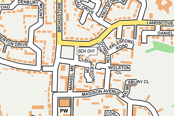 BD4 0HY map - OS OpenMap – Local (Ordnance Survey)