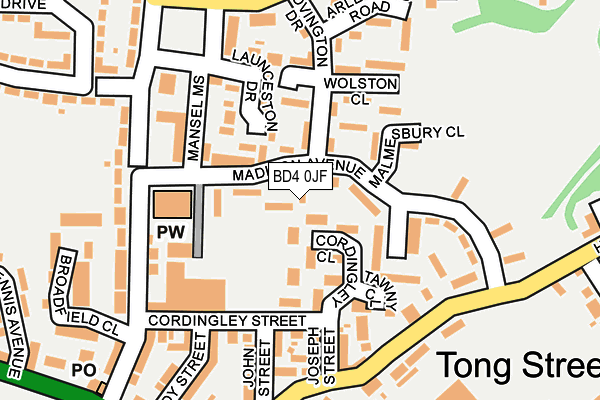 BD4 0JF map - OS OpenMap – Local (Ordnance Survey)