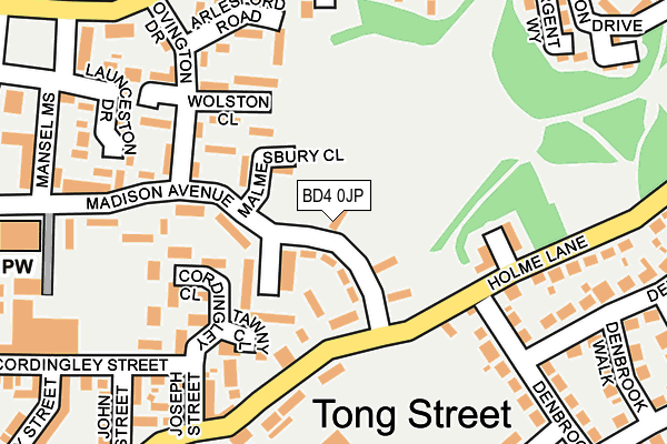BD4 0JP map - OS OpenMap – Local (Ordnance Survey)