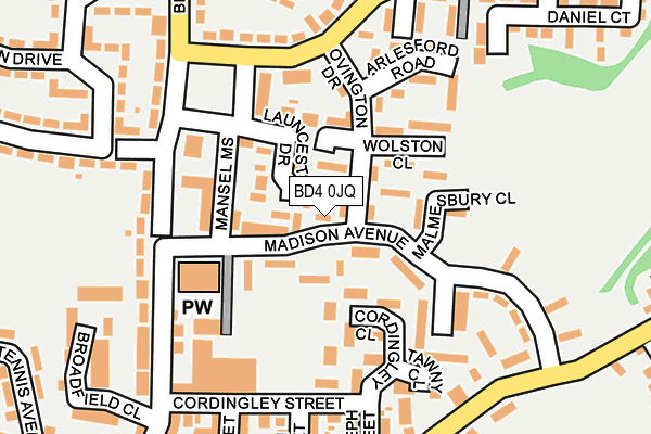 BD4 0JQ map - OS OpenMap – Local (Ordnance Survey)