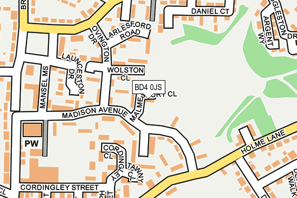 BD4 0JS map - OS OpenMap – Local (Ordnance Survey)