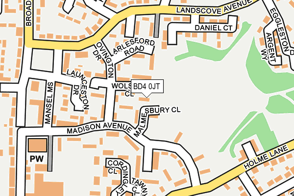 BD4 0JT map - OS OpenMap – Local (Ordnance Survey)