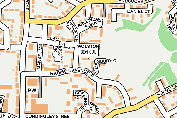 BD4 0JU map - OS OpenMap – Local (Ordnance Survey)