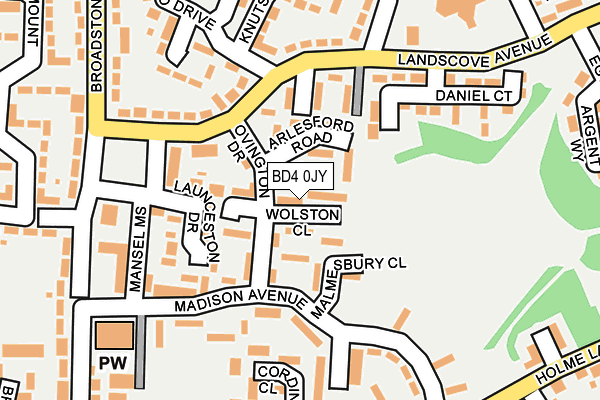 BD4 0JY map - OS OpenMap – Local (Ordnance Survey)