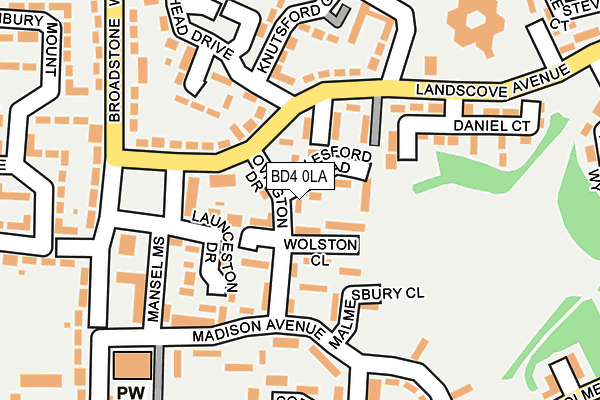 BD4 0LA map - OS OpenMap – Local (Ordnance Survey)