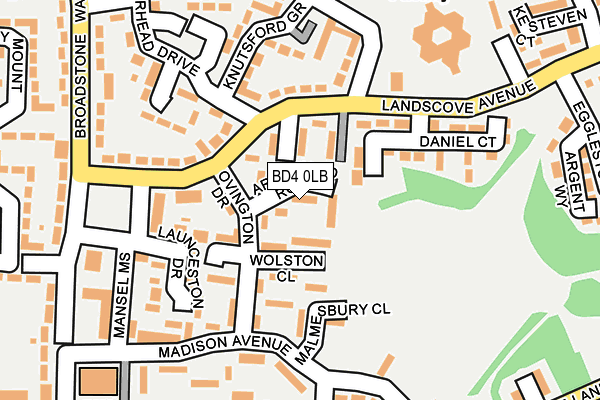 BD4 0LB map - OS OpenMap – Local (Ordnance Survey)