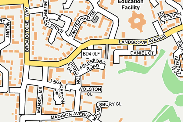 BD4 0LF map - OS OpenMap – Local (Ordnance Survey)