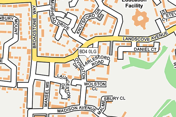 BD4 0LG map - OS OpenMap – Local (Ordnance Survey)