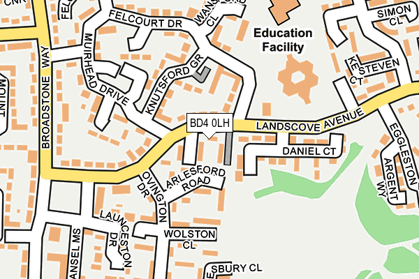 BD4 0LH map - OS OpenMap – Local (Ordnance Survey)