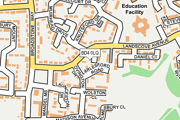 BD4 0LQ map - OS OpenMap – Local (Ordnance Survey)