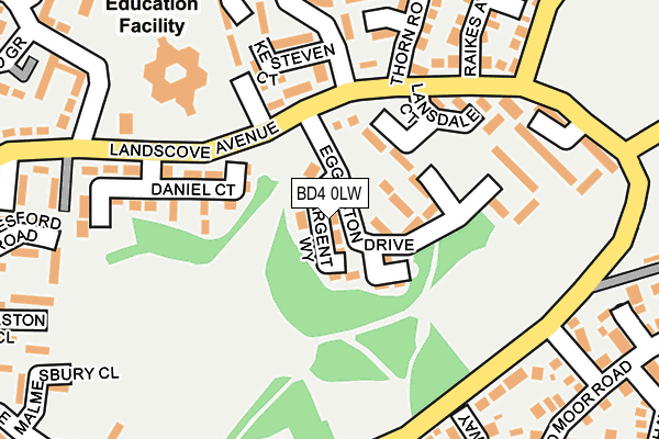 BD4 0LW map - OS OpenMap – Local (Ordnance Survey)