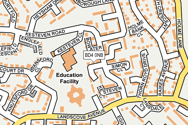 BD4 0NB map - OS OpenMap – Local (Ordnance Survey)