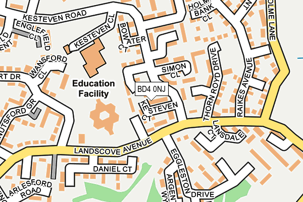 BD4 0NJ map - OS OpenMap – Local (Ordnance Survey)