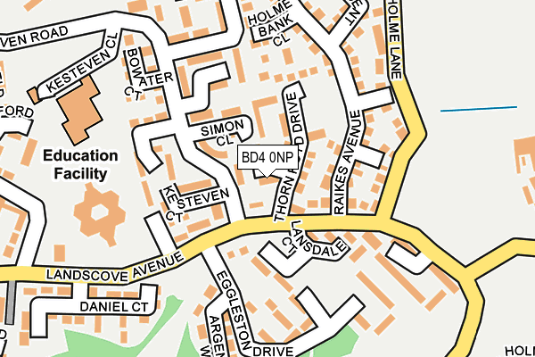 BD4 0NP map - OS OpenMap – Local (Ordnance Survey)