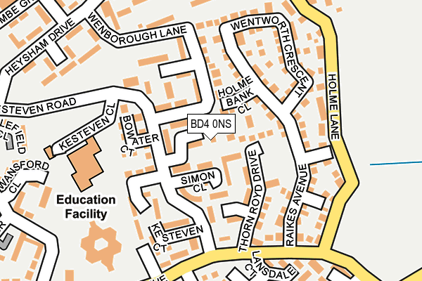 BD4 0NS map - OS OpenMap – Local (Ordnance Survey)