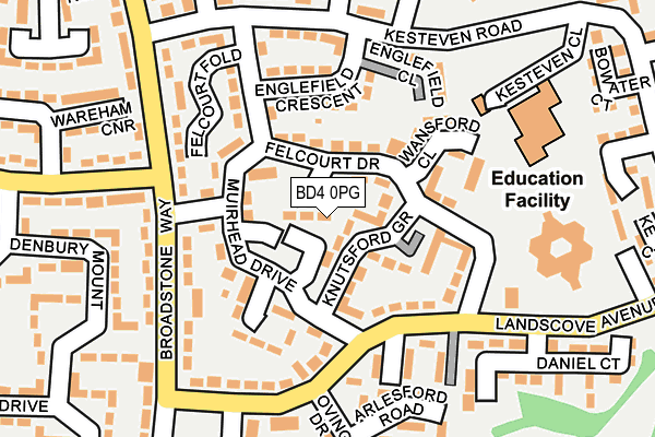 BD4 0PG map - OS OpenMap – Local (Ordnance Survey)