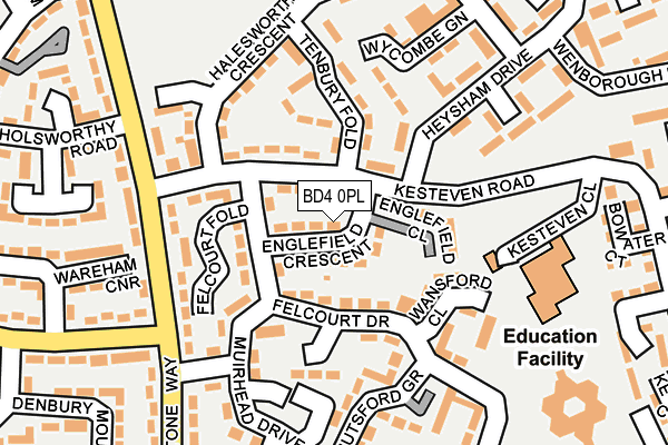 BD4 0PL map - OS OpenMap – Local (Ordnance Survey)