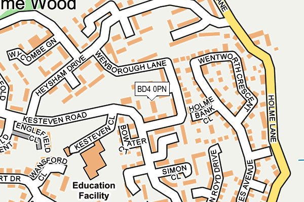 BD4 0PN map - OS OpenMap – Local (Ordnance Survey)