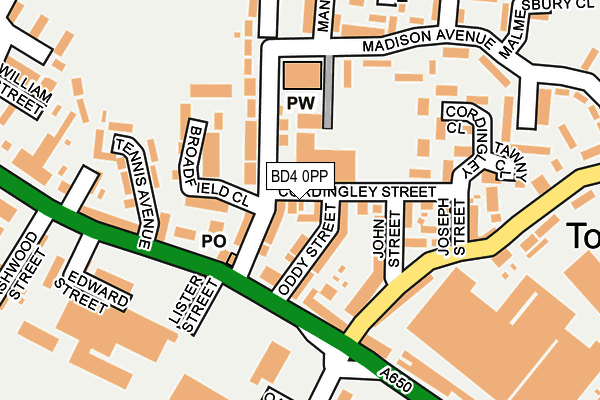 BD4 0PP map - OS OpenMap – Local (Ordnance Survey)