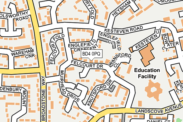 BD4 0PQ map - OS OpenMap – Local (Ordnance Survey)